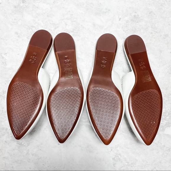 Tory Burch Sienna White Leather Flat Slide Mules - Picture 10 of 12